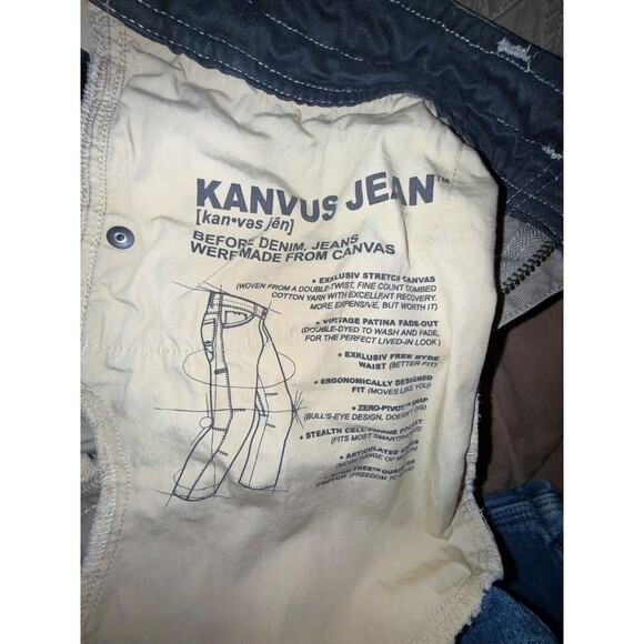 Kuhl Kanvus Jean Mens 36x32 khaki Vintage Patina Dye Canvas Pants Hiking Outdoor - Picture 4 of 10